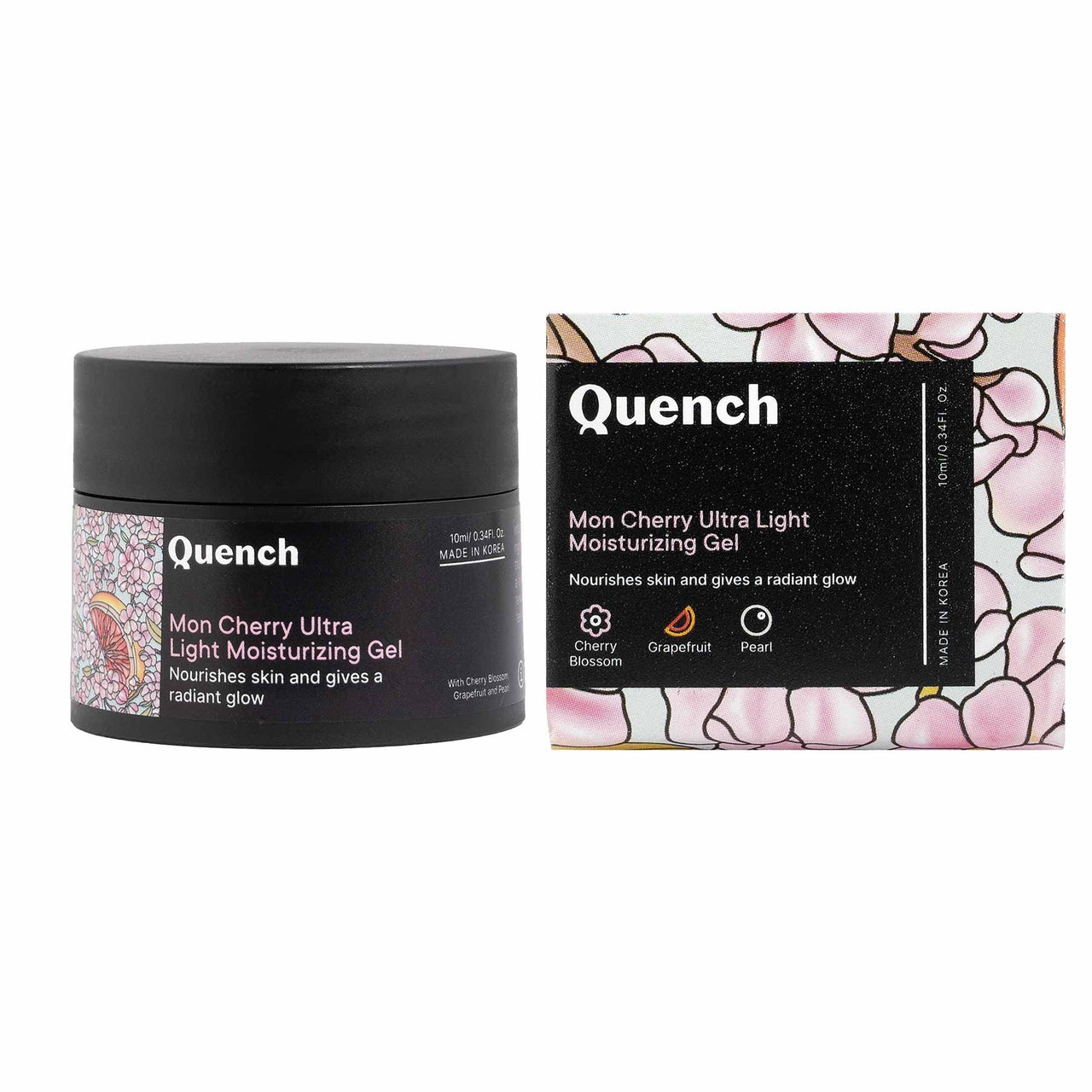 Quench 2% Niacinamide Ultra Light Gel Moisturizer | Instantly Brightens Skin | Water-Like Gel Texture | Non Sticky & Quick Absorbing for Healthy Skin Barrier | Made in Korea (MINI - 10ml)