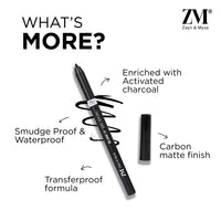 ZM Zayn & Myza Gel Kajal | Intense Colour | Long-lasting 36Hr wear | Transfer proof | Waterproof | Smudge Proof, 0.35g