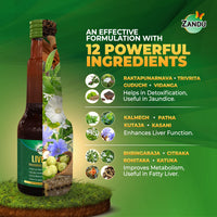 Zandu Livital Syrup – 200 ml | Scientifically proven Ayurvedic Liver Care & Detox Support |Revitalises Liver Health Naturally & Boosts Appetite & Digestion | Blend of 12 Potent Herbs