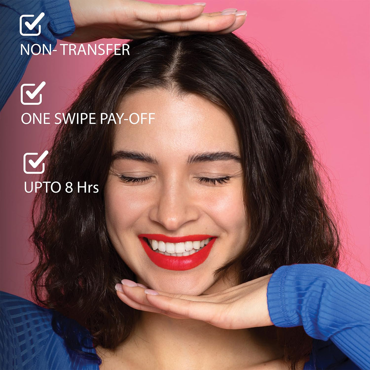 Blue Heaven Non Transfer Lip Color | Liquid lipstick Waterproof & Smudge Proof | Intense Pigment | Long-Lasting upto 8hr | Matte Finish with Hydrating Formula | 101 | 3GM