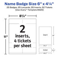 Avery Customizable Name Badges, 6