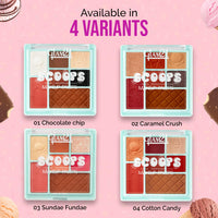 Glam21 Scoop Makeup Palette | Face Palette With Eyeshadow, Blusher, Contour and Highlighter | Mix of Mattes & Shimmers |Highly Pigmented | Travel-Friendly | All-in-One Kit | Caramel Crush|15gm