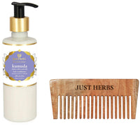 Just Herbs All Hair Care & Protection Combo With Kumuda Conditioner & Neem Wooden Comb, 2 count