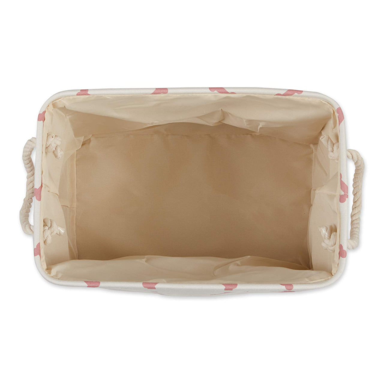 Bone Dry Pet Storage Collection Paw and Bone Print, Large Rectangle, 17.5x12x15", Rose