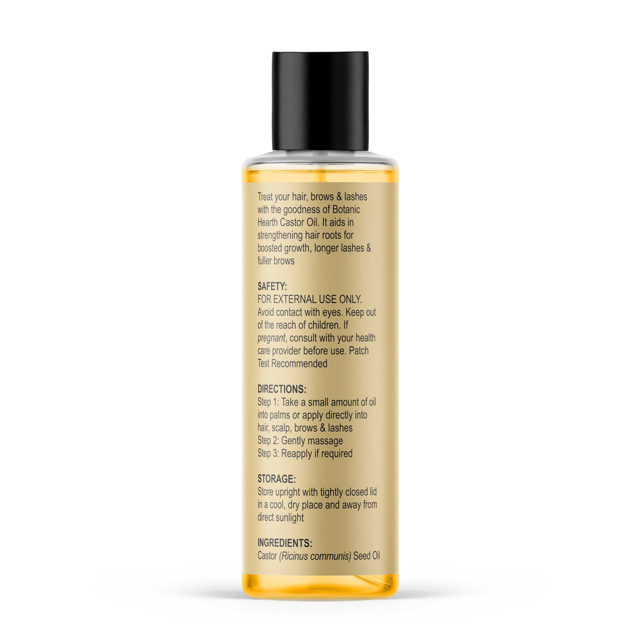 Botanic Hearth 100% Pure Castor Oil (Arandi) – Cold-Pressed, Hexane-Free for Hair Growth, Eyelashes, Eyebrows & Skin Care – 150ml