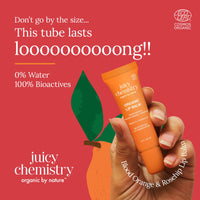 Juicy Chemistry Blood Orange & Rosehip Lipbalm, 10 g | Organic Lip Balm for Dark, Pigmented, Dry & Chapped Lips | Enriched with Vitamin A, C, E & Ceramides | Clinically Tested | For Men, Women & Kids