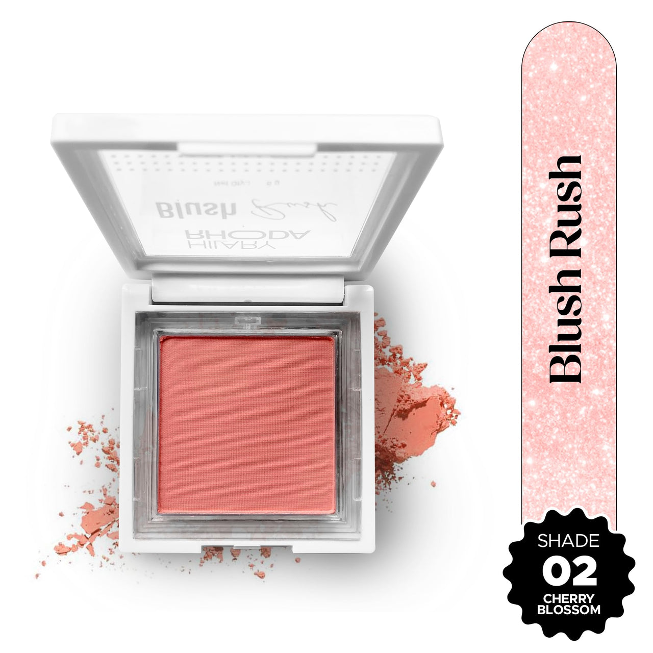Hilary Rhoda Blush Rush | Highly Pigmented | Silky Smooth Texture | Available in 6 Shades | Matte Finish | Buildable Coverage | Blends Easily & Glides on Smoothly - 6g (Cherry Blossom | Shade 02)