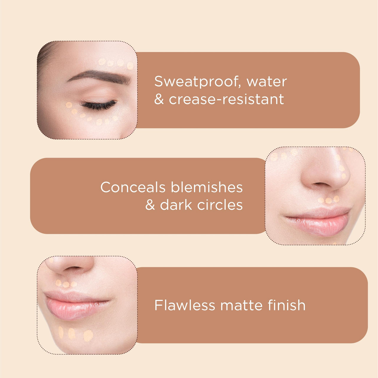 ZM Zayn & Myza Liquid Concealer for Face Makeup | Buildable Coverage | Easily Blendable | Conceals Dark Circles & Blemishes | Flawless Matte Finish, Sweatproof | Shade - Deep, 6 ml