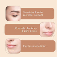 ZM Zayn & Myza Liquid Concealer for Face Makeup | Buildable Coverage | Easily Blendable | Conceals Dark Circles & Blemishes | Flawless Matte Finish, Sweatproof | Shade - Deep, 6 ml