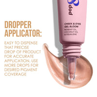 Blue Heaven Pop & Glow Eye & Cheek tint Highlighter for face makeup, Enriched with Rosehip and Coconut oil, Golden Hour, 12ml