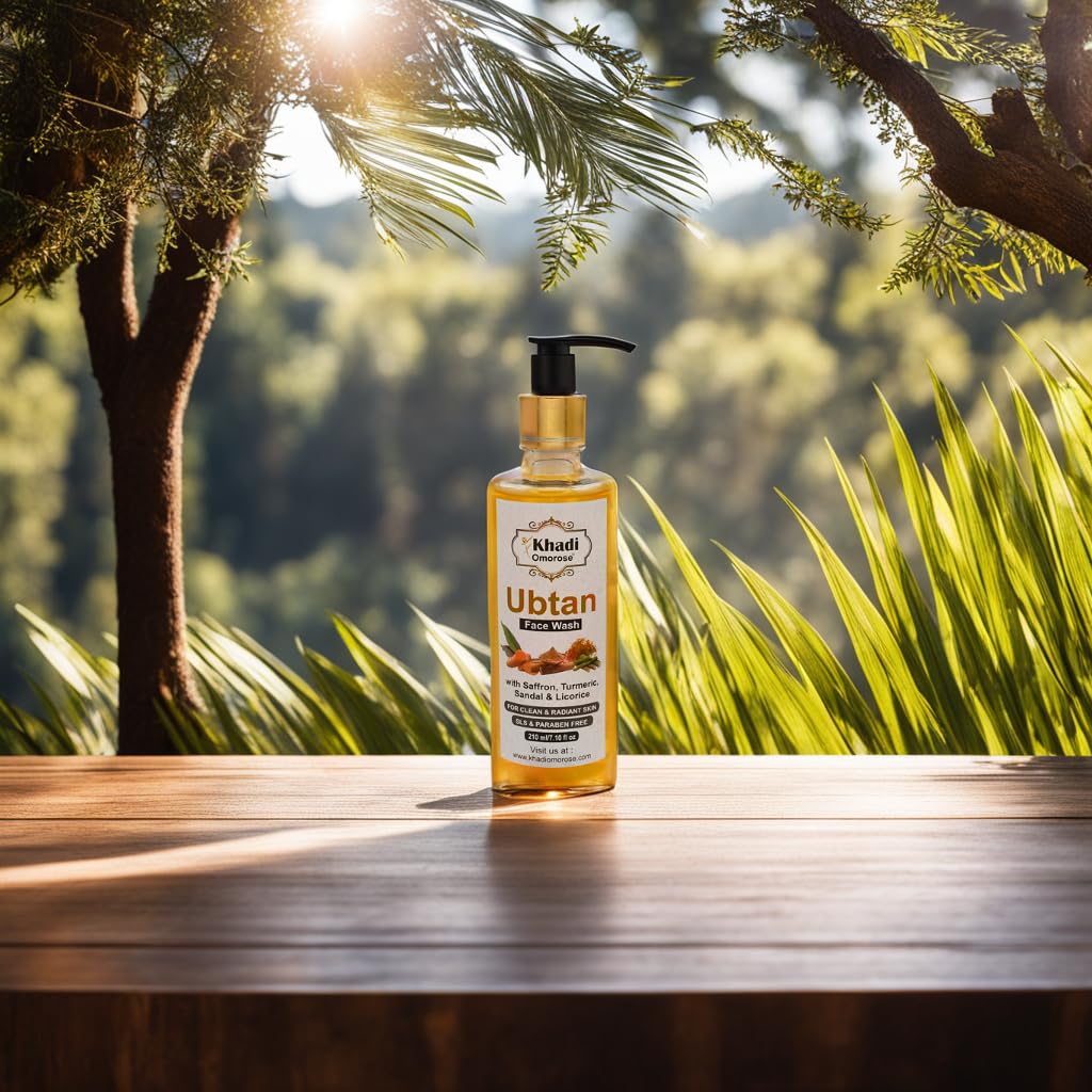 Khadi Omorose Ubtan Natural Face Wash With Turmeric & Saffron, 210 Ml