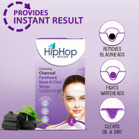 Hip Hop, Hiphop Skincare Cleansing Charcoal Forehead Nose And Chin Strips For Blackhead Removal And Pore Cleansing Total Strips, Aloe Vera, 6 Count