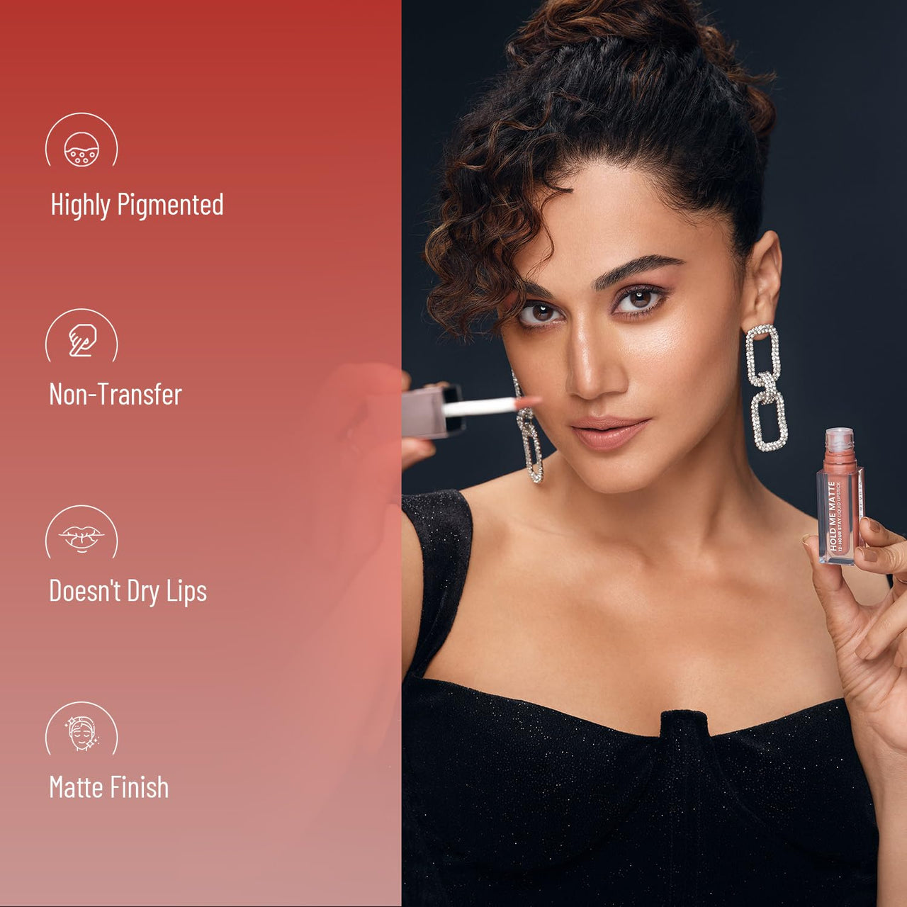 Swiss Beauty Hold Me Matte Liquid Lipstick | 12 Hours Stay | Non-Transfer Lipstick | Waterproof Lipstick with Intense Hydration| Shade - Berrylicious, 4.5ml
