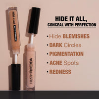 Hilary Rhoda Hide It All Cover Conceal | Conceals Masks, Scars & Dark Circles | High Coverage Concealer | With Shea Butter | Matte Finish | Cruelty-Free & Vegan (Ivory- Shade 1, 3.7ml)