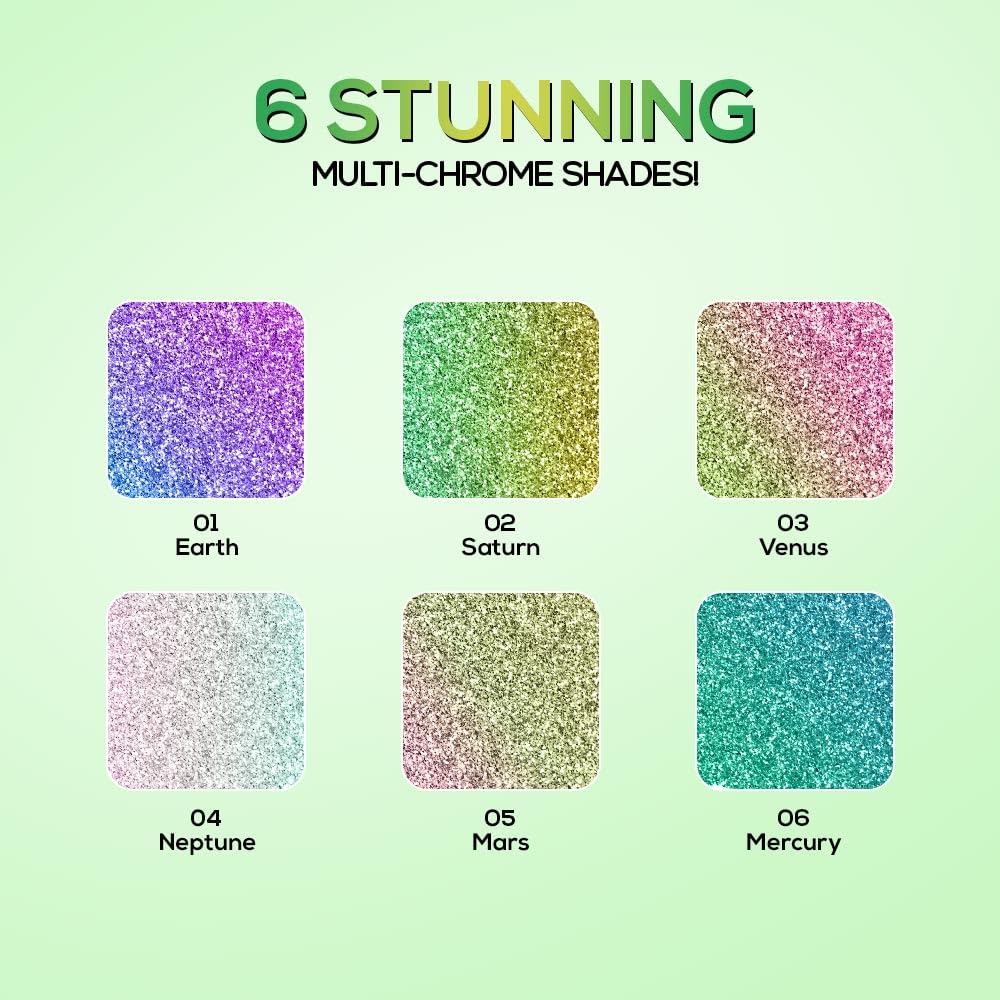 RENEE Holographic Eyeliner, Smudge-Proof & Long-Lasting, Easy Glide & Quick-Drying Formula with Monochrome Effect, Intense Color Pay-Off, Infused with Vitamin E, 02 Saturn