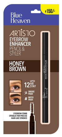 Blue Heaven Line And Design Sketch, Natural Finish Eyeliner, Black & Artisto Eyebrow With Styler - Brown