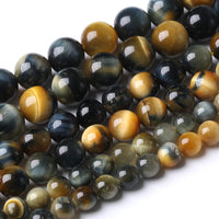 32PCS 12MM AAA Dreamlike Tiger Eye Stone Beads Natural Gemstone Bead Crystal Healing Energy Jewelry Making DIY 15 inches