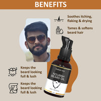 Rubab Men 4-in-1 Beard Kit for Men| Advance Beard Oil, Face & Beard Wash, Beard Brush & Wooden Beard Comb for Men| Daily Care of Beard or Amazing Gift Kit for Men