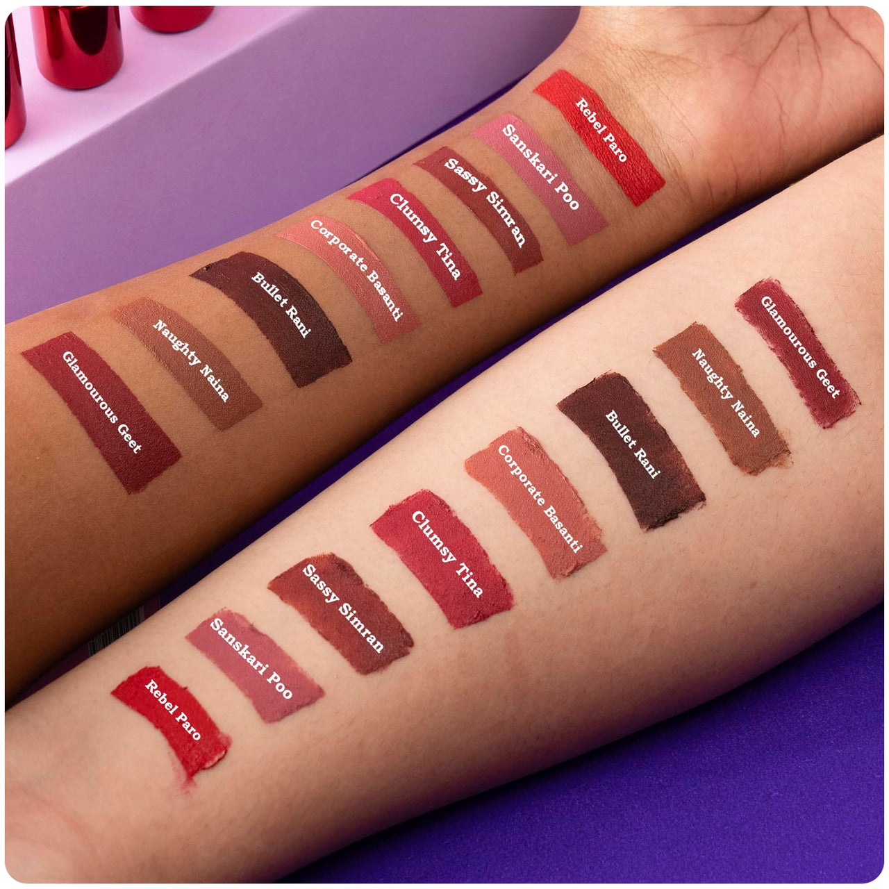 Clumsy Cat Glamorous Geet Matte Lipstick – Wine Shade | Long Lasting, Waterproof, Smudge-Proof & Non-Sticky | Burgundy Wine Lipstick for Women & Dusky Skin | Bold Daily Use Lip Color for Office, Party & College