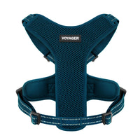 Air Frontier Mesh Dog Harness with Steel Leash D-Ring, Reflective Stitching, and Lightweight Breathable No-Pull Design, Adjustable Neck and Chest Straps for Small to Large Breeds - BUW, S