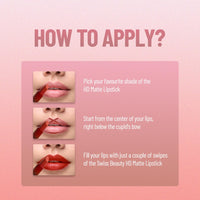 Swiss Beauty Hd Matte Pigmented Smudge Proof Lipstick | Creamy Matte Long Stay Lipstick | Mauve Blush, 3.4g