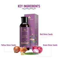 Avimee Herbal Keshpallav Onion Hair Oil | For Long & Strong Hair | With Red, Black, Yellow & Green Onion Seed Oil | Mineral Oil & Fragrance Free | 100 ml