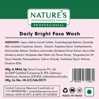Nature's Essence Professional Facialist Daily Bright Face Wash for women infused with Arbutine and Niacinamide, Brightens Skin | Reduces Dark Spots and Pigmentation, 100g