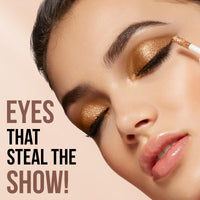 Hilary Rhoda Showstopper Liquid Eyeshadow | Gel-Based Formula | Shimmer Finish | Highly Pigmented | Blends Easily | Create Versatile Looks | 2ml (Desert Gold - Shade 02)