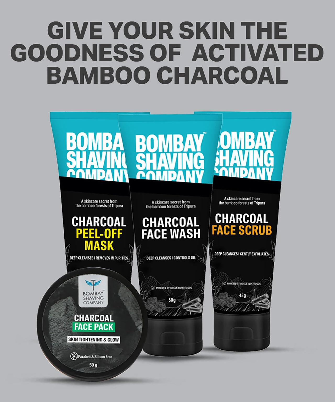 Bombay Shaving Company Charcoal Face Wash, Fights Pollution and Acne, Oil Control For Men & Women - 100g