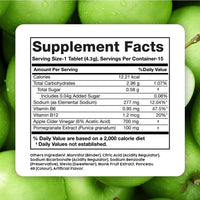 PLIX - THE PLANT FIX Happy Tummy Pre+Probiotic 15 Effervescent Tablets For Good Gut,Digestion,Metabolism With 20 Billion CFUs,Vital Probiotic Strains,Pack of 1 (Green Apple), 90 grams