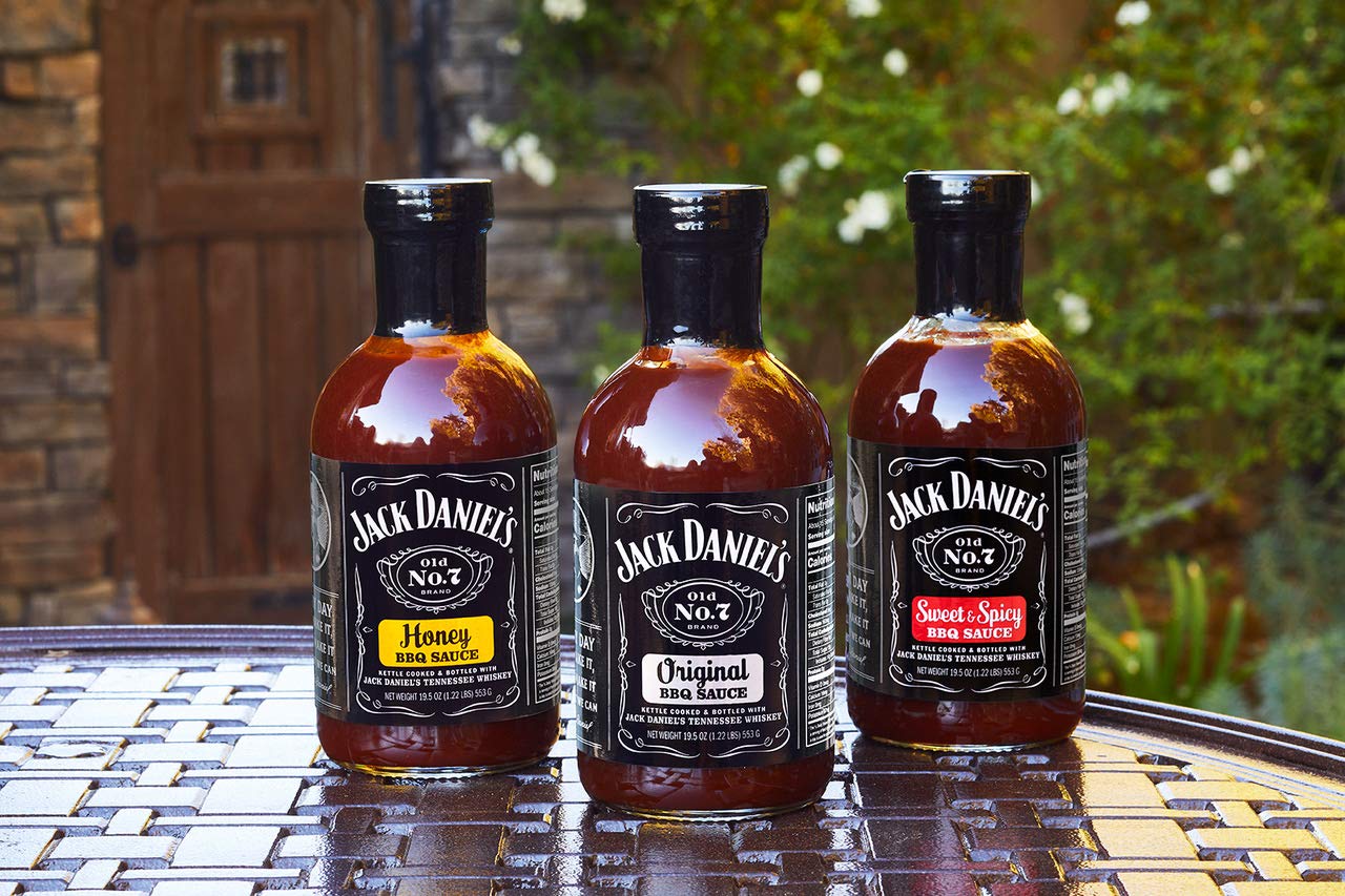 Jack Daniel's  Old No. 7 Sweet & Spicy BBQ Sauce – Authentic Small Batch Jack Daniel’s BBQ Sauce – Preservative Free – 19.5 oz