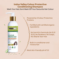 INDUS VALLEY Natural Damage Free Gel Colour Light Brown With Colour Protection Shampoo (200 ml)