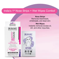 DR.Rashel Nose Pore Strips For Pore Cleansing | Deep Cleansing Nose Strips For Instant And Painless Blackheads Removal || 20 PCS (White Skin) (10 Strips & 10 Wipes)