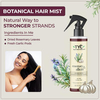 TYC Trust Your Choice Rosemary & Allicin Water Hair Spray for Hair Fall Control, Hair Growth, Scalp Health, Natural Anti-Hair Loss Treatment, 200ml