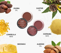 Love Earth Lip Tint & Cheek Tint Multipot Combo (Ruby Pink & Caramel Brown) with Richness of Jojoba Oil and Vitamin E for Lips, Eyelids and Cheeks