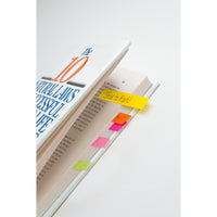 3M Post-it Page Markers, Assorted Colors, 1/2 in x 2 in, 100 Sheets/Pad, 5 Pads/Pack (670-5AN)