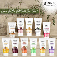 Globus Naturals Herbal Pimple Clear Glycolic & 1% Salicylic Acid Face Wash, Enriched With Orange & Almond, For Oily & Acne Prone Skin, 75 gm