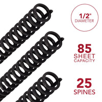 GBC Binding Spines / Spirals / Coils, 1/2