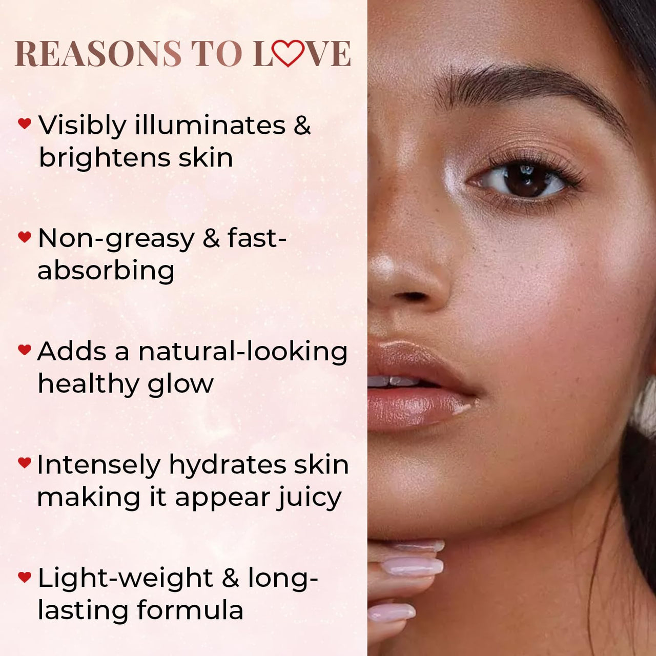 Just Herbs Lumi Glow Strobe Cream with Lotus & Sandalwood (Moonlit Gleam, 30 g)