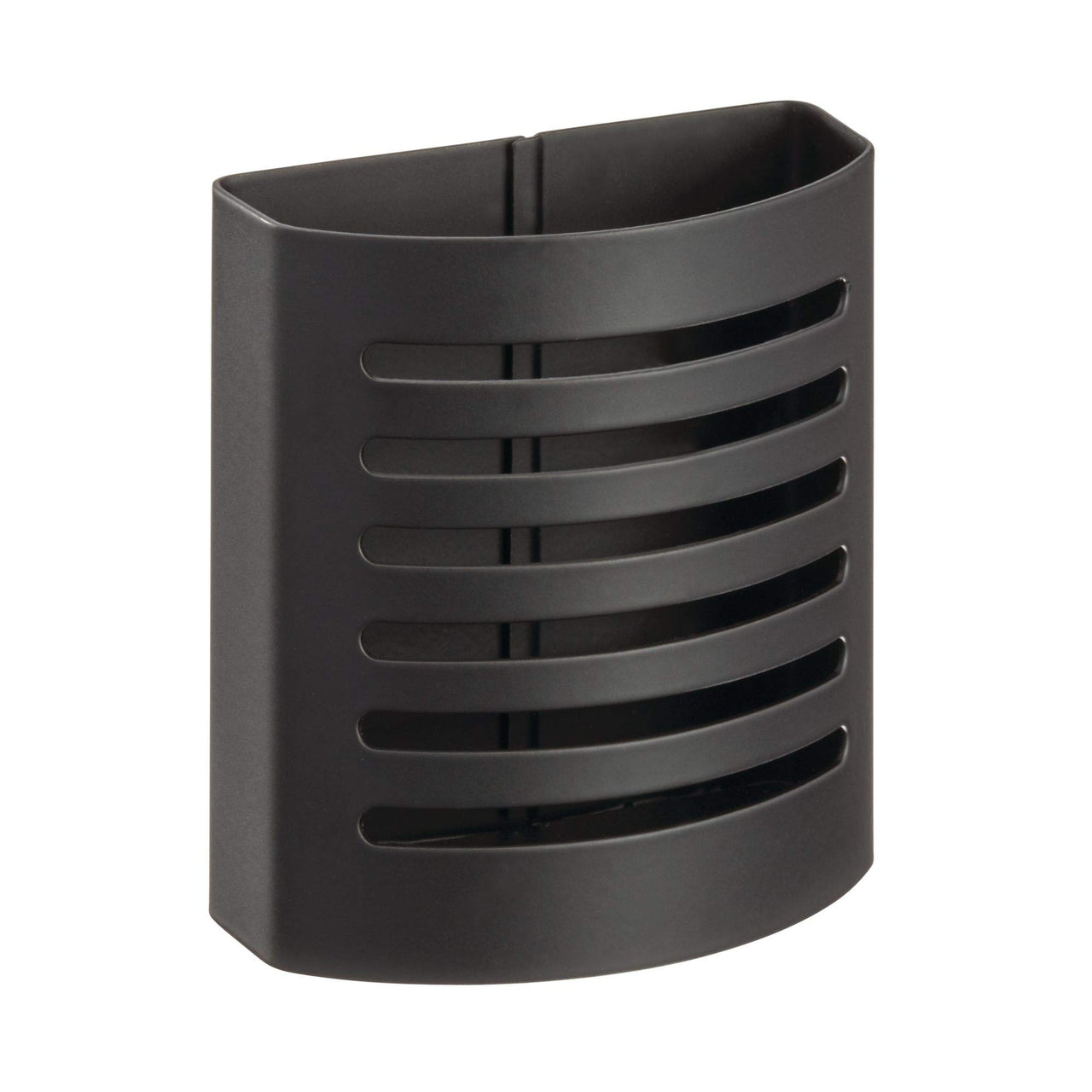 iDesign Forma Magnetic Metal Modern Pen and Pencil Holder, Writing Utensil Storage Organizer for Kitchen, Locker, Home, or Office, 3.25" x 1.75" x 3.5" - Matte Black Pencil Cup