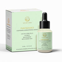 Nature's Kinn Pure Radiance Lightening & Brightening Serum 30 ml | Enhanced with Licorice, Niacinamide, Cactus Stem Cells, and AHA | Free of Alcohol, Sulphates, Parabens, and Phthalates | Hydrating, Skin-Brightening Serum