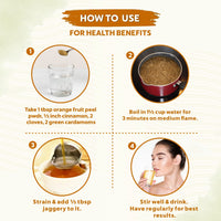 INDUS VALLEY 100% Organic Orange Peel Powder | Citrus aurantium - (100g *2= 200g)