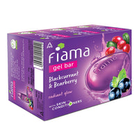 Fiama Gel Bar Blackcurrant And Bearberry for Radiant Glowing Skin, 375g (125g - Pack of 3), with Skin Conditioners, Soap for Women & Men, For All Skin Types