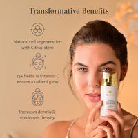 Shankara Timeless Restorative Skin Elixir - Visibly Brightens, Hydrates, Firms Skin with Ayurvedic Super Herbs and Citrus Stem Cell Technology - Facial Serum for All Skin Types - 30ml Pump Bottle
