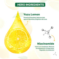 Nature's Essence Vitamin C Gel Face Wash | Infused with Yuzu Lemon & Niacinamide | Eliminates Excess Oil & Dirt | Brightens Skin | Removes Dark Spots, 50gm