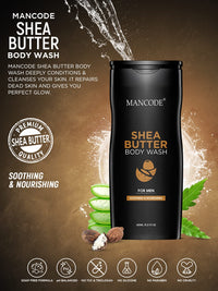 Mancode Sheabutter Body Wash For Men 450ml | For Body, Face with Shea butter and Natural Oils Extract | Oil Control | Odor Protection | 450 Ml Shower Gel For Men (Pack Of 1)