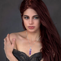 MAIBAOTA 10 Pcs Crystal Necklace Healing Amethyst Crystals Carnelian Chakra Necklaces Evil Eye Necklace Vintage Hippie Wiccan Boho Rose Quartz Moon Sun Jewelry Heart Gemstone Pendant for Women C-12 Pcs