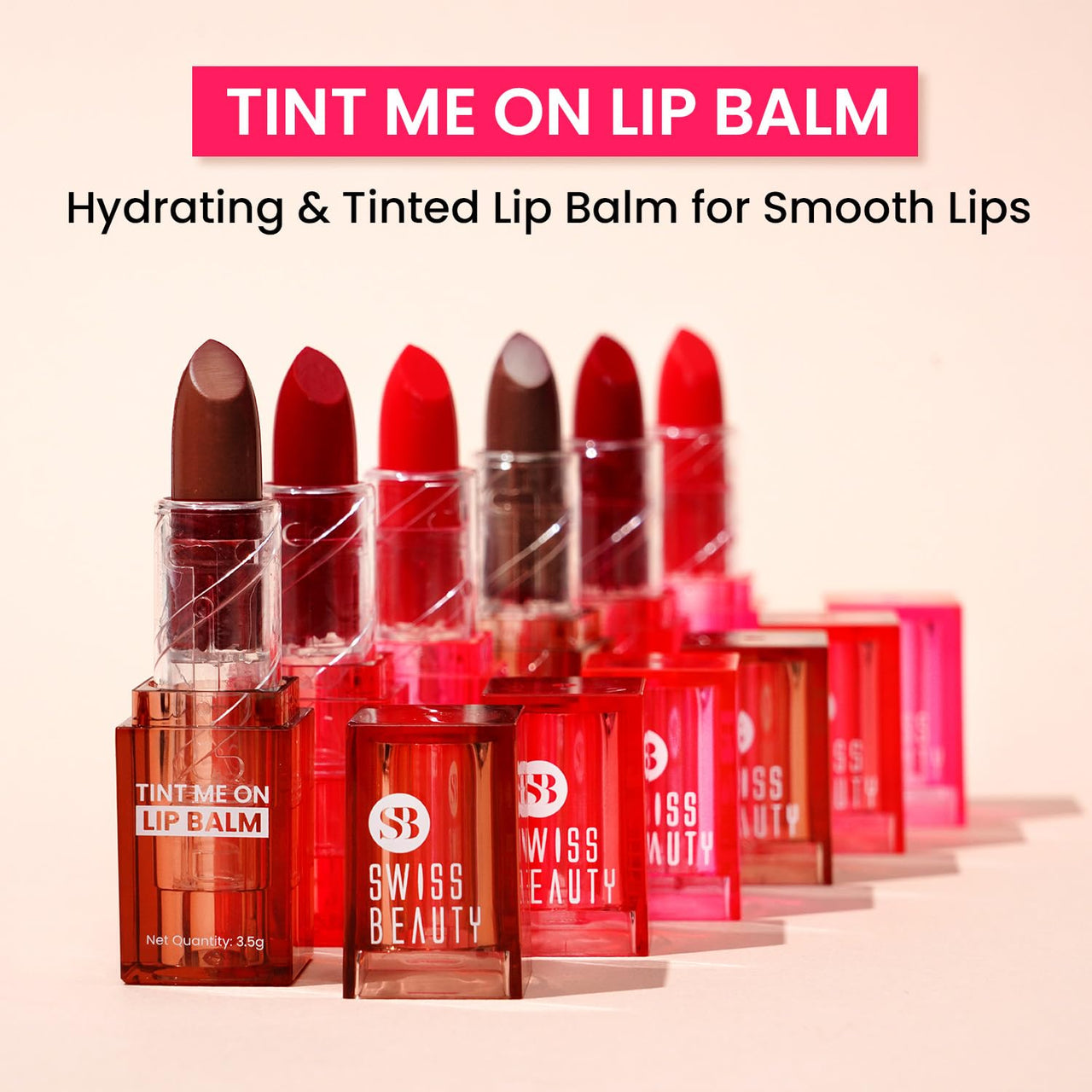 Swiss Beauty Tint Me On Lip Balm | Moisturises lips | Tinted Lip Balm | Shade - Mauve Muffin, 3.5gm