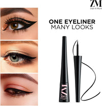 ZM Blink it! Liquid Eyeliner and Mascara Waterproof and Smudge proof - (Combo of 2) (Black)