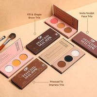 C2P Pro Celestial 3-in-1 Face Palette for Makeup | Matte Bronzer, Highlighter & Blush | Cream-Based Blusher for Cheeks | Lightweight & Long-Lasting | Vegan & Cruelty-Free (12g, Back to L.A.)